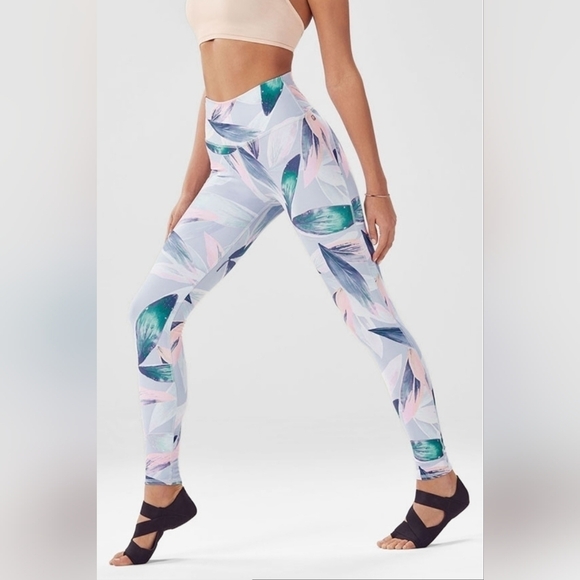 Fabletics Define Powerhold High Waisted Legging Tropicales Print Women's XXL EUC - Picture 1 of 7